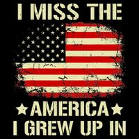 I Miss The America I Grew Up In American Flag Vintage Backpack