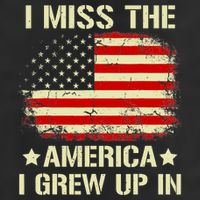 I Miss The America I Grew Up In American Flag Vintage Golf Towel
