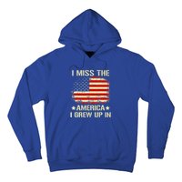 I Miss The America I Grew Up In American Flag Vintage Hoodie