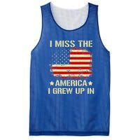 I Miss The America I Grew Up In American Flag Vintage Mesh Reversible Basketball Jersey Tank