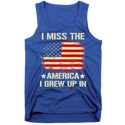 I Miss The America I Grew Up In American Flag Vintage Tank Top