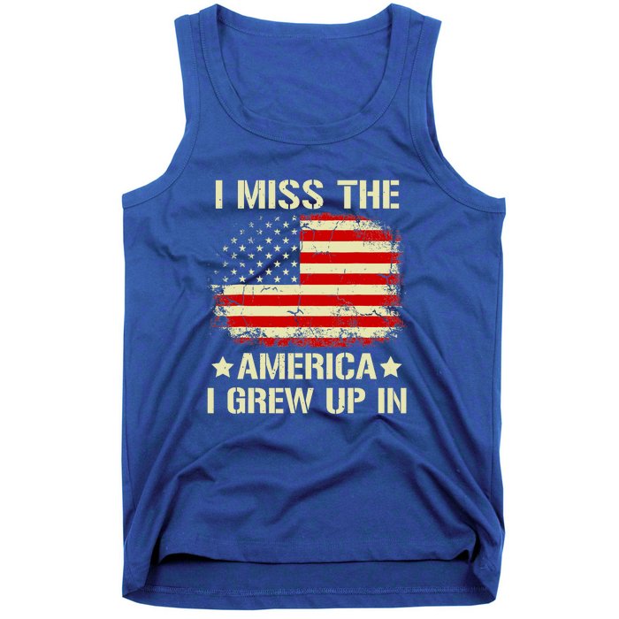 I Miss The America I Grew Up In American Flag Vintage Tank Top