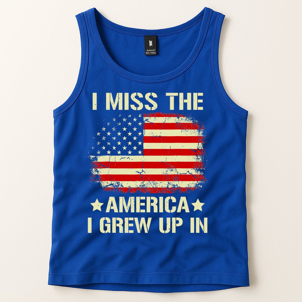I Miss The America I Grew Up In American Flag Vintage Tank Top