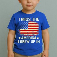 I Miss The America I Grew Up In American Flag Vintage Toddler T-Shirt