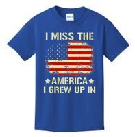 I Miss The America I Grew Up In American Flag Vintage Kids T-Shirt