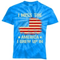 I Miss The America I Grew Up In American Flag Vintage Kids Tie-Dye T-Shirt