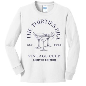 In My Thirties Era 30th Birthday Est 1994 Kids Long Sleeve Shirt