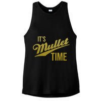 It's Mullet Time, Funny Redneck Mullet Ladies PosiCharge Tri-Blend Wicking Tank