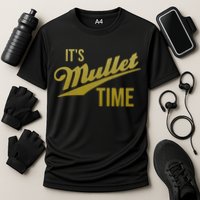 It's Mullet Time, Funny Redneck Mullet Performance Shirt