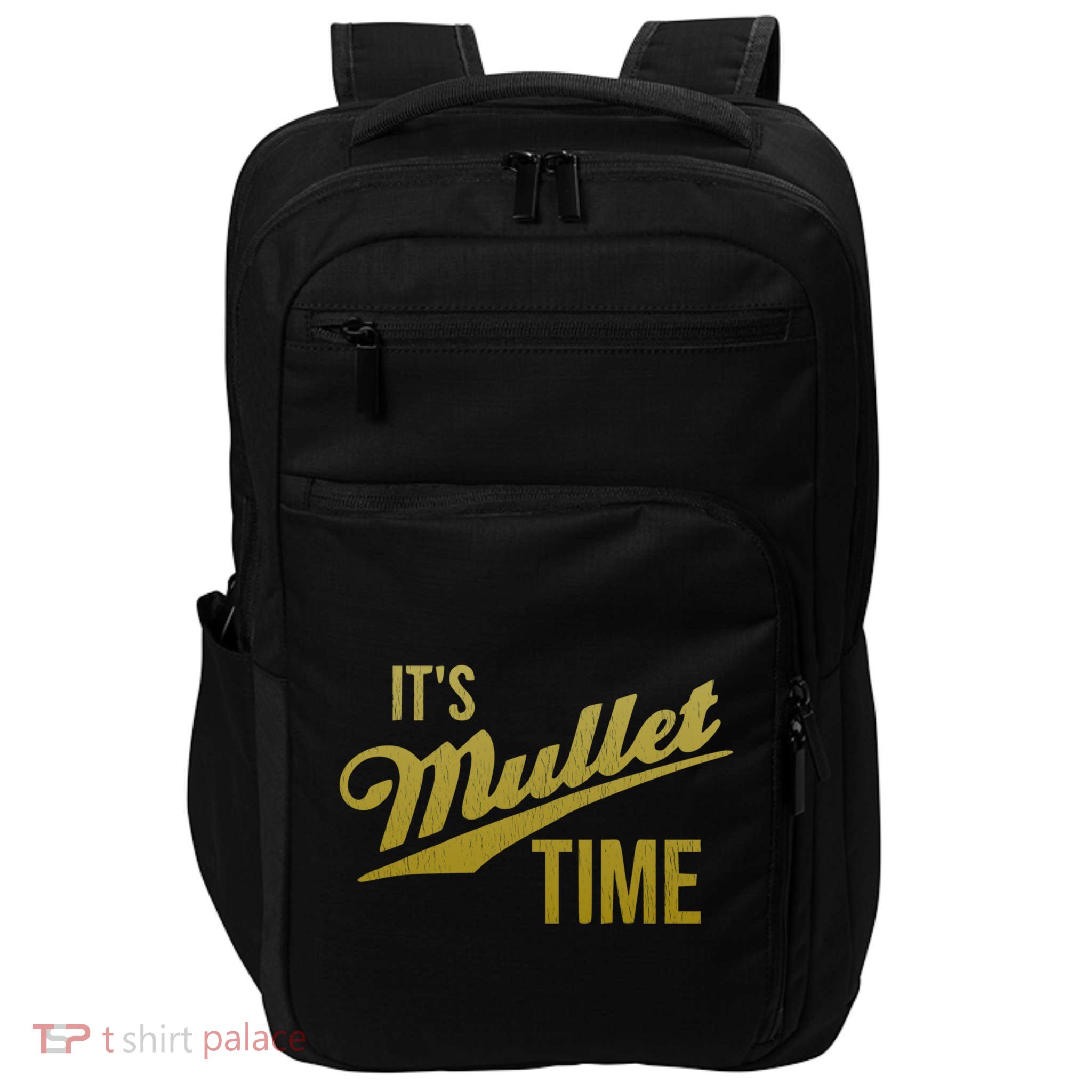 It's Mullet Time, Funny Redneck Mullet Impact Tech Backpack