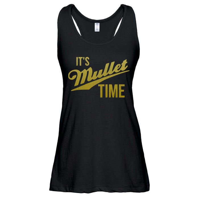 It's Mullet Time, Funny Redneck Mullet Ladies Essential Flowy Tank