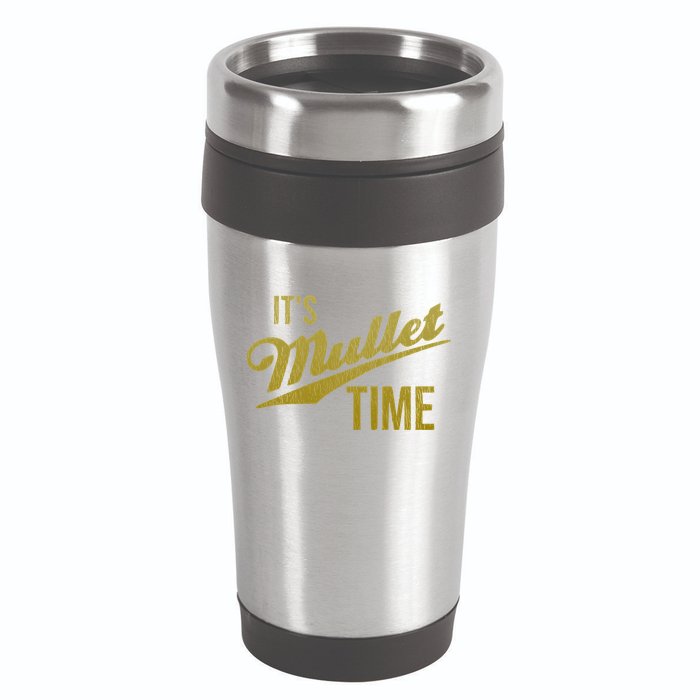 It's Mullet Time, Funny Redneck Mullet 16oz Travel Tumbler