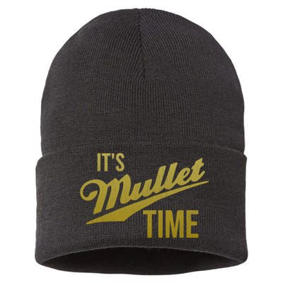 It's Mullet Time, Funny Redneck Mullet Sustainable Knit Beanie
