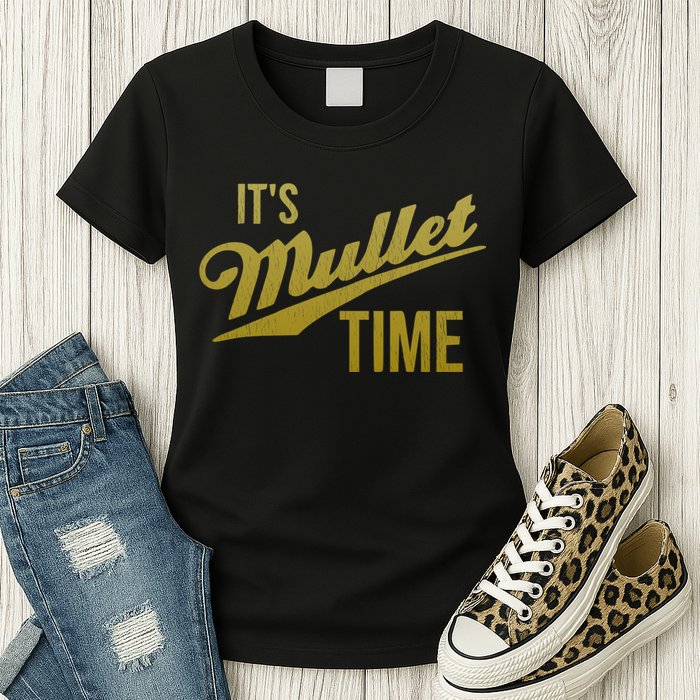 It's Mullet Time, Funny Redneck Mullet Womens T-Shirt