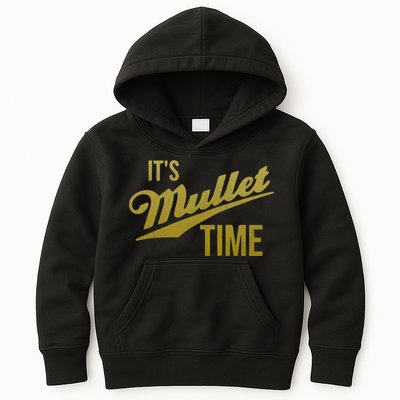 It's Mullet Time, Funny Redneck Mullet Kids Hoodie