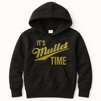 It's Mullet Time, Funny Redneck Mullet Kids Hoodie