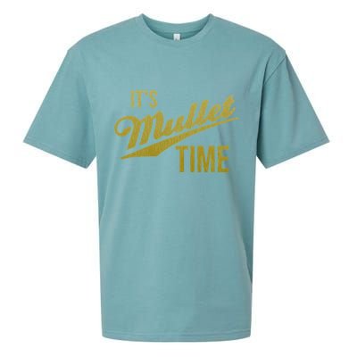 It's Mullet Time, Funny Redneck Mullet Sueded Cloud Jersey T-Shirt