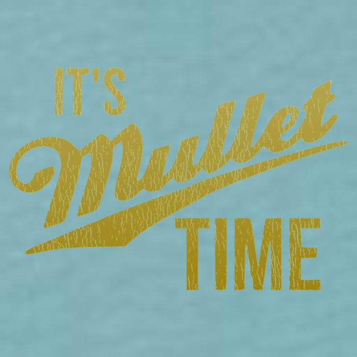 It's Mullet Time, Funny Redneck Mullet Sueded Cloud Jersey T-Shirt