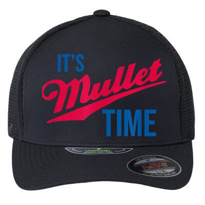 It's Mullet Time, Funny Redneck Mullet Flexfit Unipanel Trucker Cap