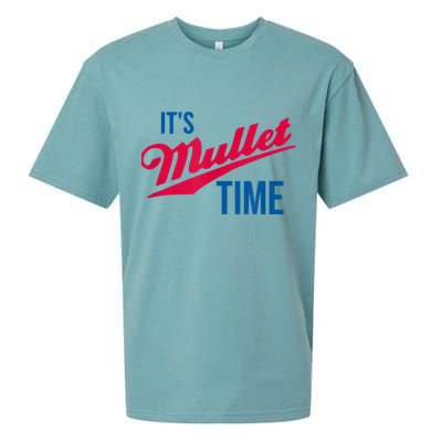 It's Mullet Time, Funny Redneck Mullet Sueded Cloud Jersey T-Shirt