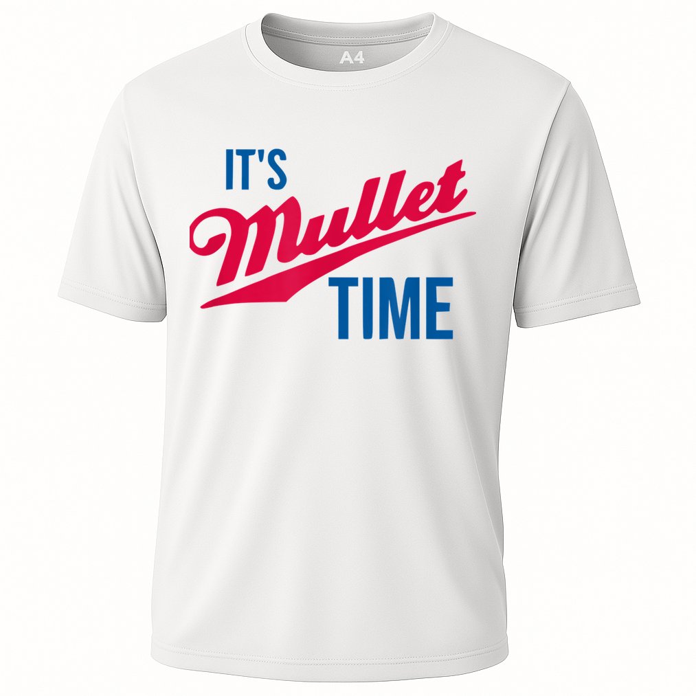 It's Mullet Time, Funny Redneck Mullet Performance Shirt