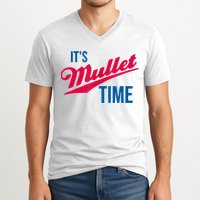 It's Mullet Time, Funny Redneck Mullet V-Neck T-Shirt