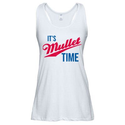 It's Mullet Time, Funny Redneck Mullet Ladies Essential Flowy Tank