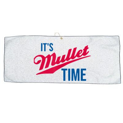 It's Mullet Time, Funny Redneck Mullet Large Microfiber Waffle Golf Towel