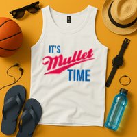 It's Mullet Time, Funny Redneck Mullet Tank Top
