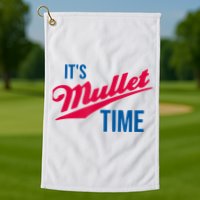 It's Mullet Time, Funny Redneck Mullet Golf Towel