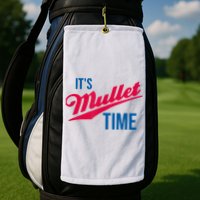 It's Mullet Time, Funny Redneck Mullet Golf Towel