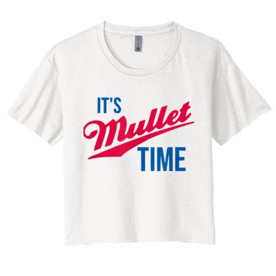 It's Mullet Time, Funny Redneck Mullet Crop Top