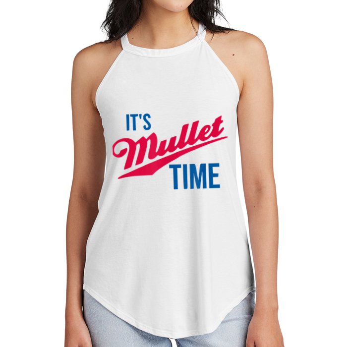 It's Mullet Time, Funny Redneck Mullet Women's Perfect Tri Rocker Tank
