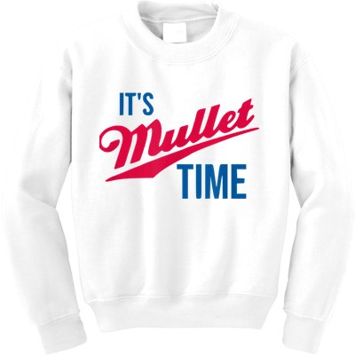 It's Mullet Time, Funny Redneck Mullet Kids Sweatshirt