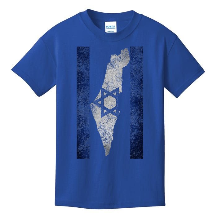 Israel Map Travel Jews Proud Jewish Israeli Flag Kids T-Shirt