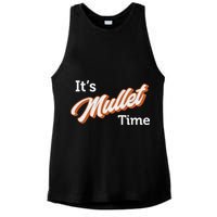 It's Mullet Time, Funny Redneck Mullet Ladies PosiCharge Tri-Blend Wicking Tank