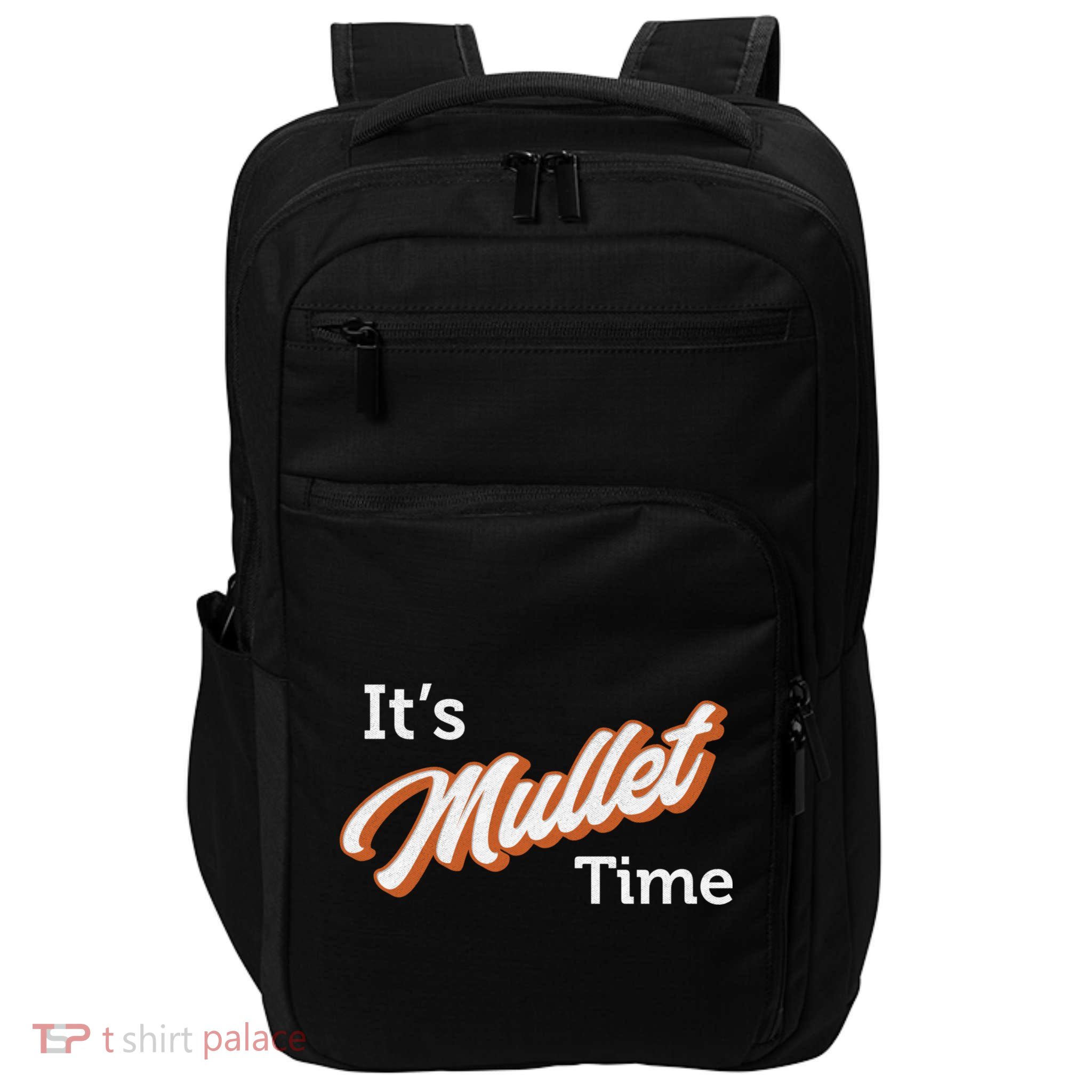 It's Mullet Time, Funny Redneck Mullet Impact Tech Backpack