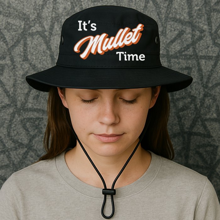 It's Mullet Time, Funny Redneck Mullet Bucket Hat