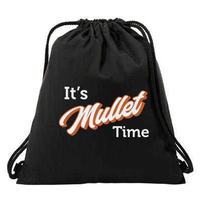 It's Mullet Time, Funny Redneck Mullet Drawstring Bag