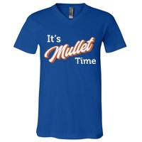 It's Mullet Time, Funny Redneck Mullet V-Neck T-Shirt