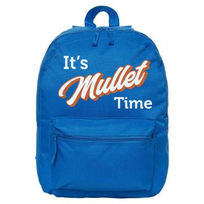 It's Mullet Time, Funny Redneck Mullet 16 in Basic Backpack