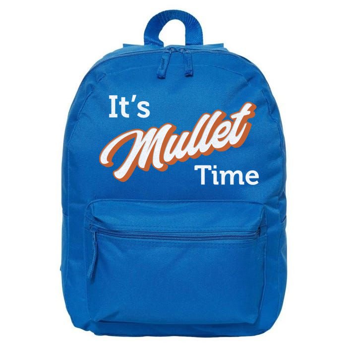 It's Mullet Time, Funny Redneck Mullet 16 in Basic Backpack