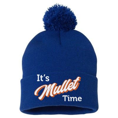 It's Mullet Time, Funny Redneck Mullet Pom Pom 12in Knit Beanie