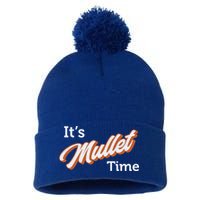 It's Mullet Time, Funny Redneck Mullet Pom Pom 12in Knit Beanie