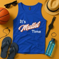 It's Mullet Time, Funny Redneck Mullet Tank Top