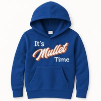 It's Mullet Time, Funny Redneck Mullet Kids Hoodie