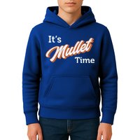 It's Mullet Time, Funny Redneck Mullet Kids Hoodie