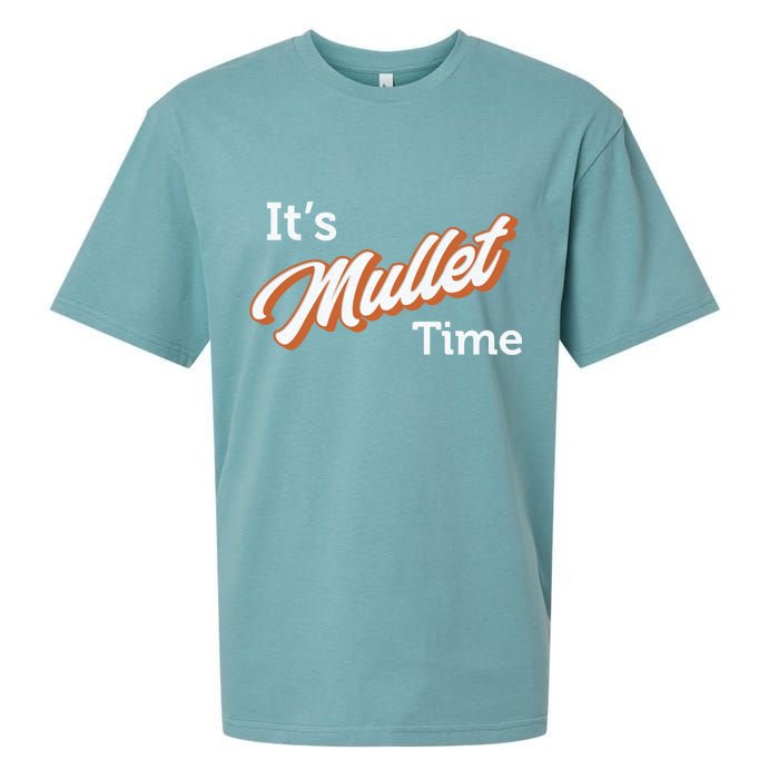 It's Mullet Time, Funny Redneck Mullet Sueded Cloud Jersey T-Shirt