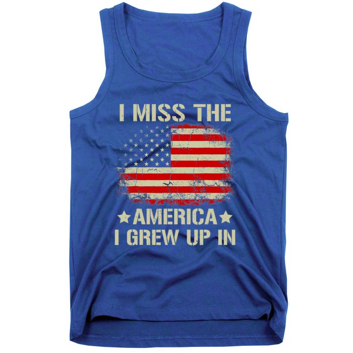 I Miss The America I Grew Up In American Flag Gift Tank Top