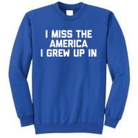 I Miss The America I Grew Up In Funny Conservative Political Cool Gift Tall Sweatshirt